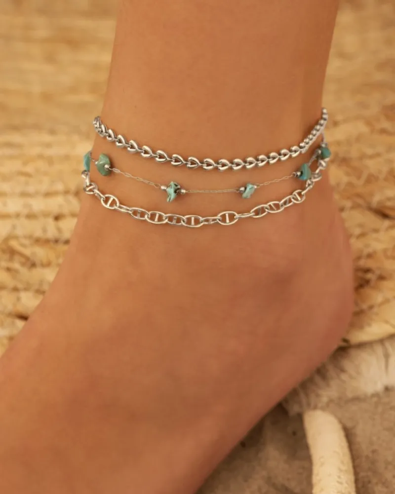 Finaste Heart chain enkelbandje New
