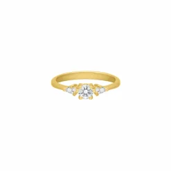 Finaste High class stone ring goudkleurig New