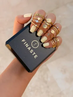 Finaste High class stone ring goudkleurig New