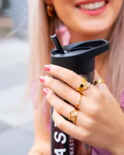 Finaste High class stone ring goudkleurig New