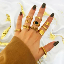 Finaste Influencer heart ring goudkleurig Outlet
