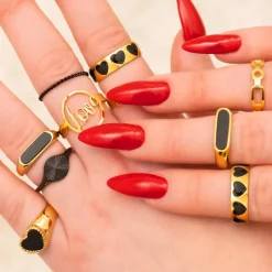 Finaste Influencer heart ring goudkleurig Outlet
