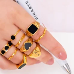 Finaste Influencer heart ring goudkleurig Outlet