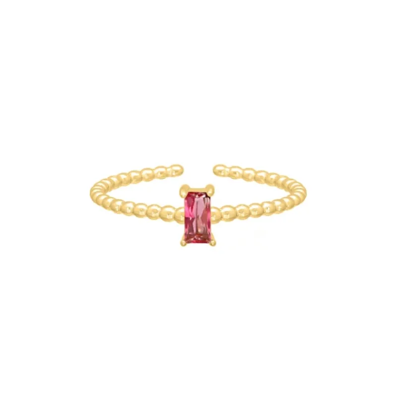 Finaste Influencer ring glam dark pink goudkleurig New