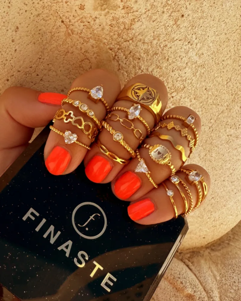 Finaste Influencer ring glam goudkleurig Discount