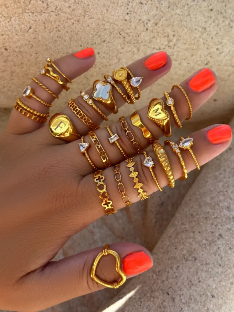 Finaste Influencer ring glam goudkleurig Discount