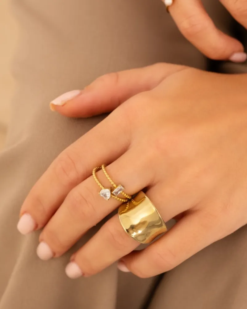 Finaste Influencer ring glam goudkleurig Discount