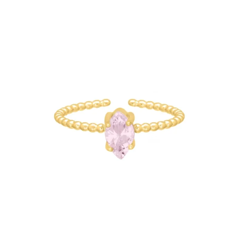 Finaste Influencer ring lichtroze goudkleurig New