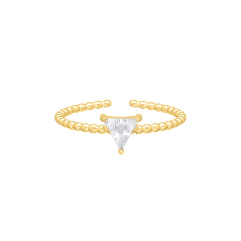 Finaste Influencer ring triangle goudkleurig Online