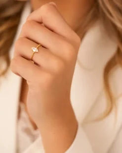 Finaste Influencer ring verstelbaar goudkleurig Fashion