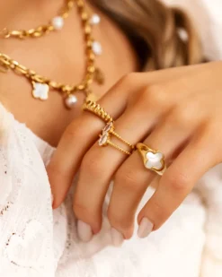 Finaste Influencer ring verstelbaar goudkleurig Fashion