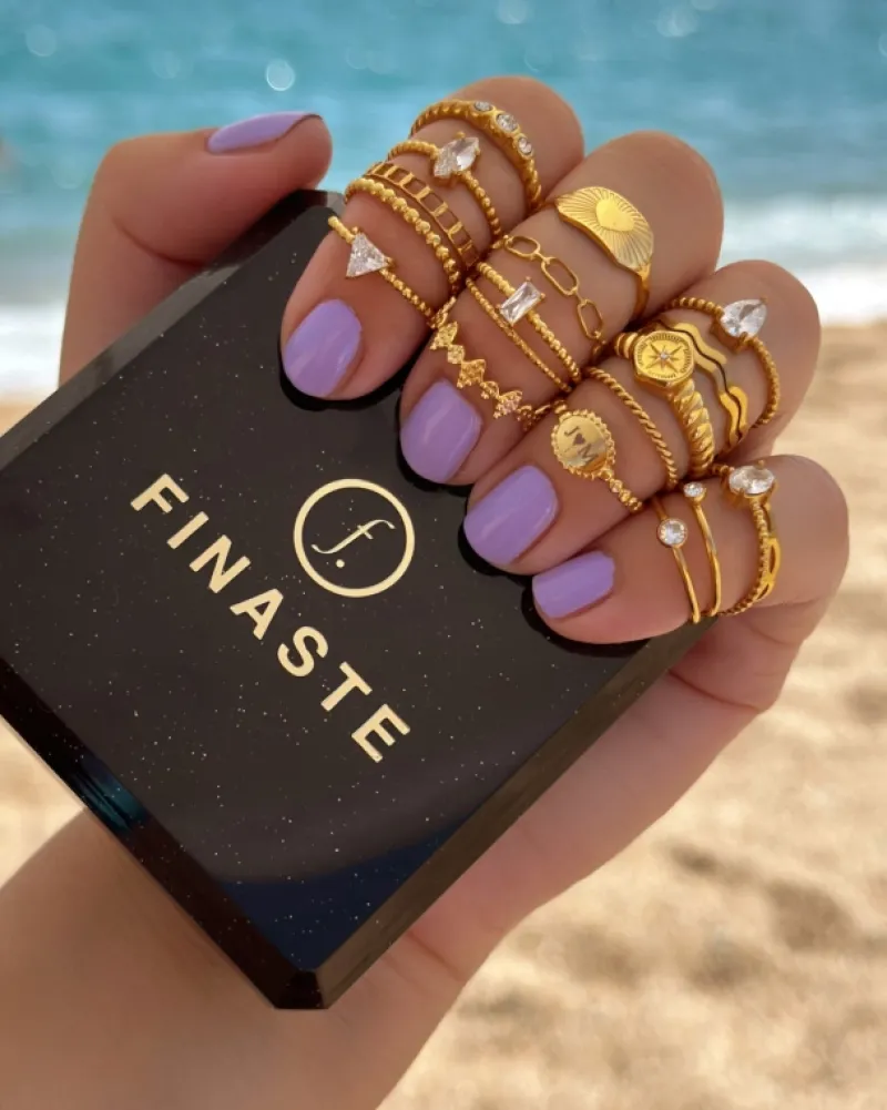 Finaste Influencer ring verstelbaar goudkleurig Fashion