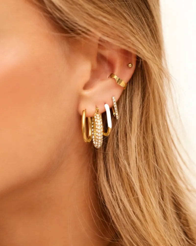 Finaste Influencer stone earrings goldplated Best