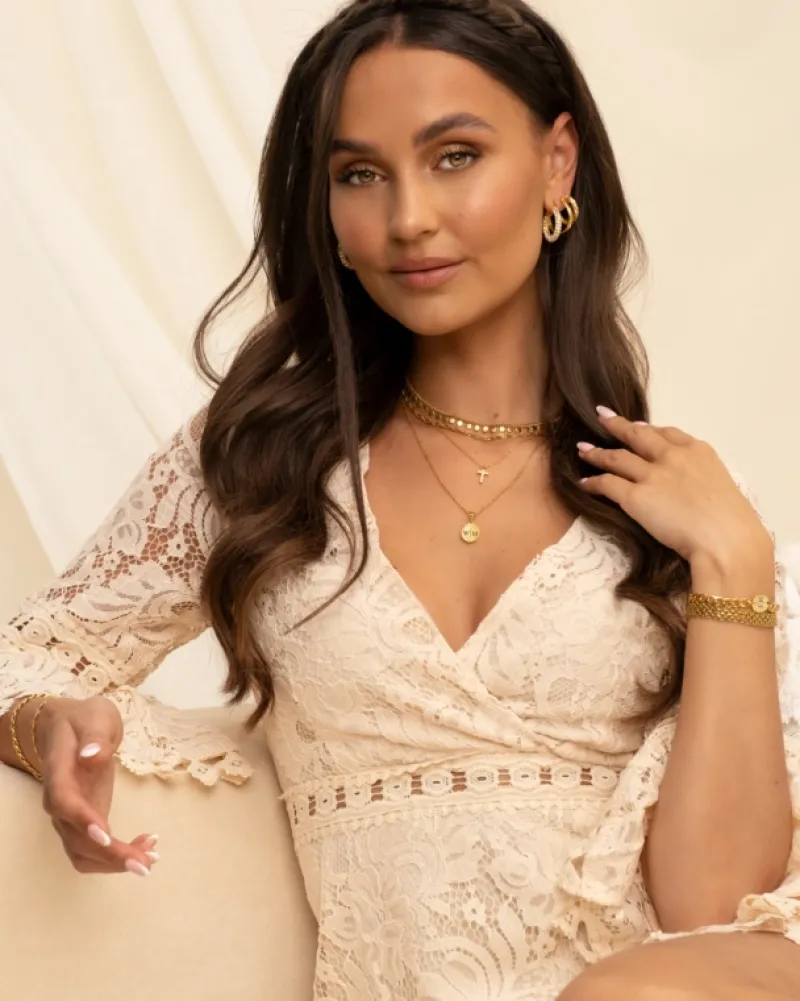 Finaste Influencer stone earrings goldplated Best