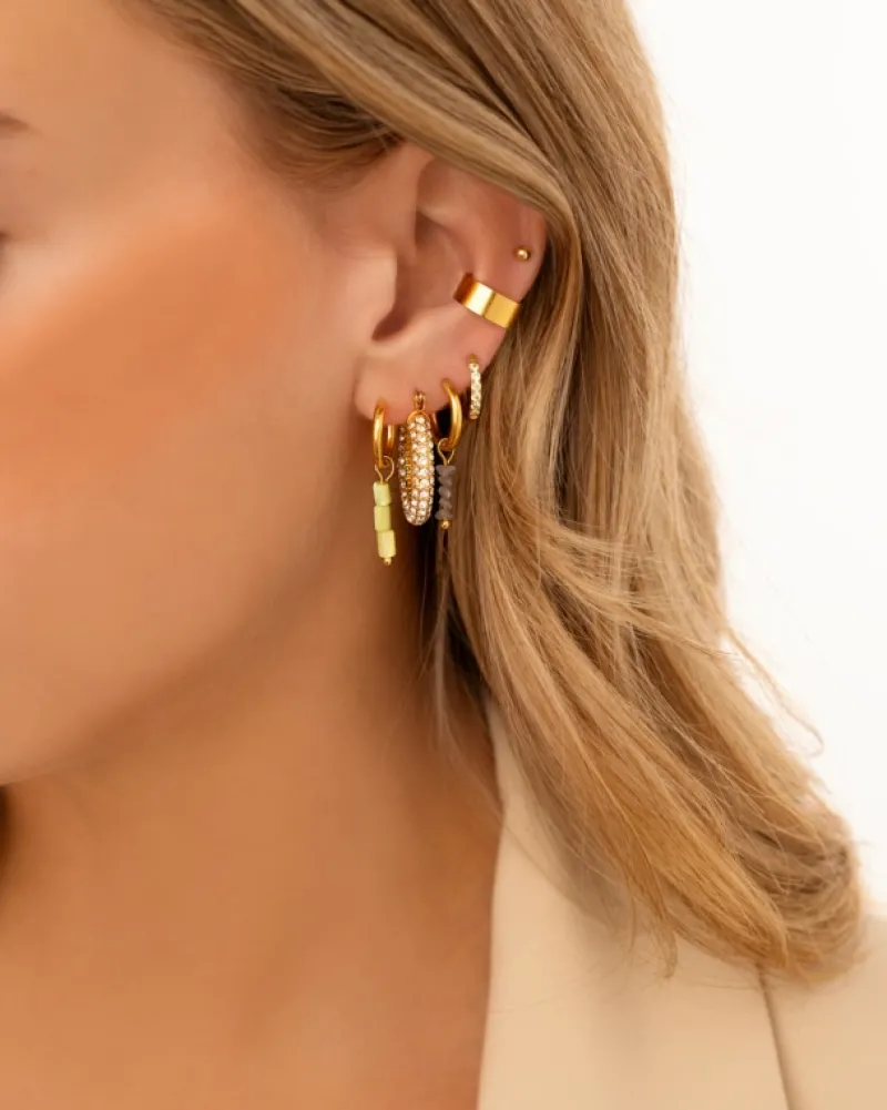 Finaste Influencer stone earrings goldplated Best
