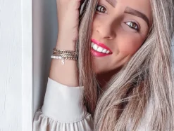 Finaste Initial armband chain & pearl kleur goud Online