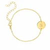 Finaste Initial Armband Coin Goud Kleurig Hot