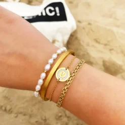 Finaste Initial armband luxury kleur goud Best