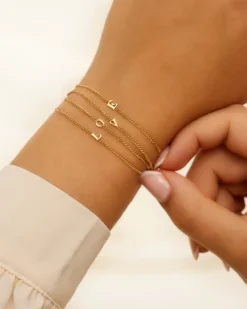 Finaste Initial bracelet mini goldplated New
