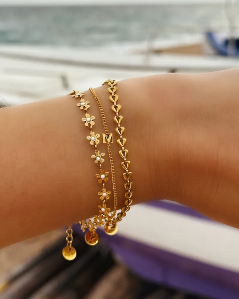 Finaste Initial bracelet mini goldplated New