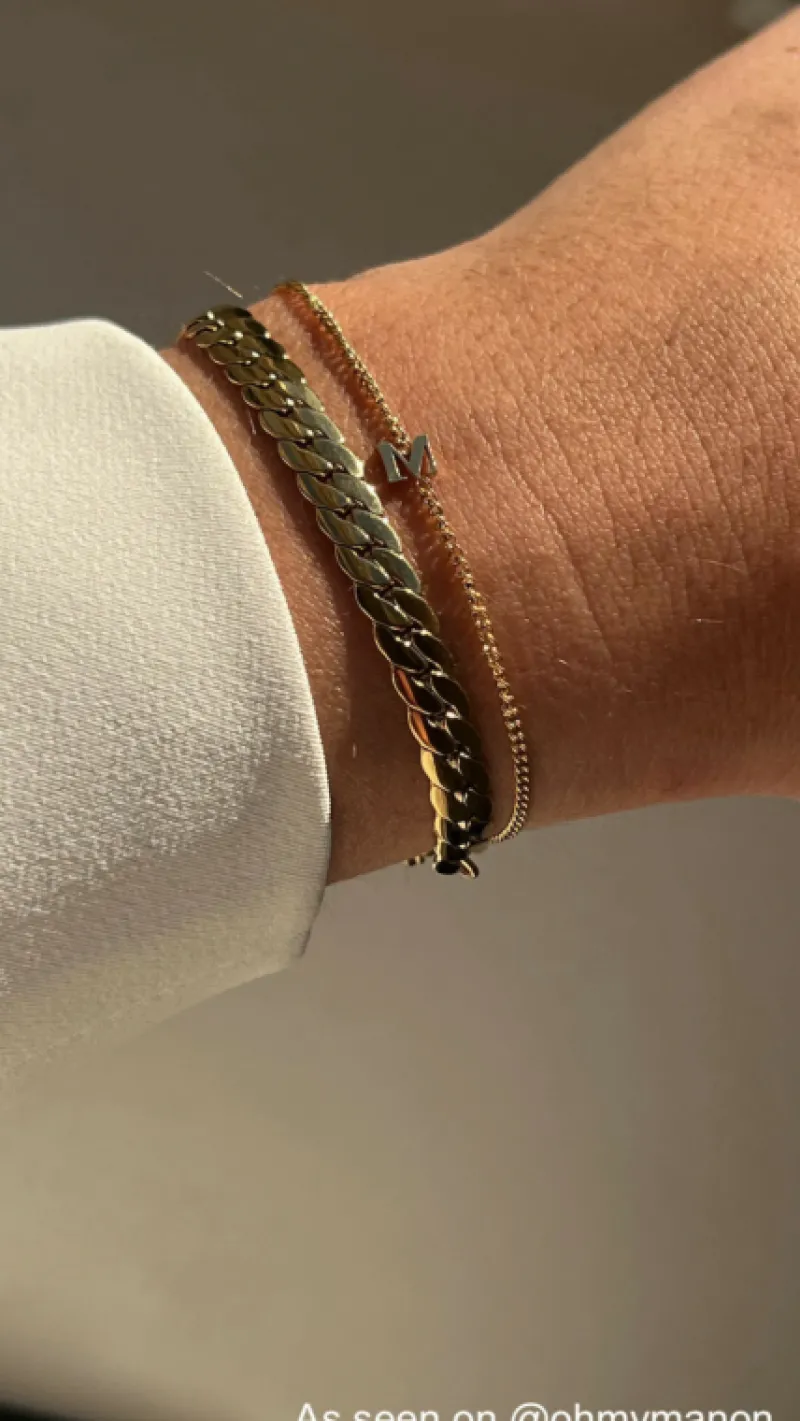 Finaste Initial bracelet mini goldplated New