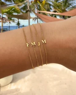 Finaste Initial bracelet mini goldplated New