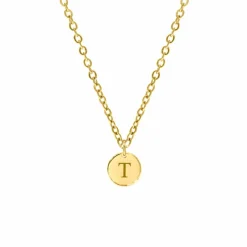 Finaste Initial Coin Ketting Goud Kleurig Best
