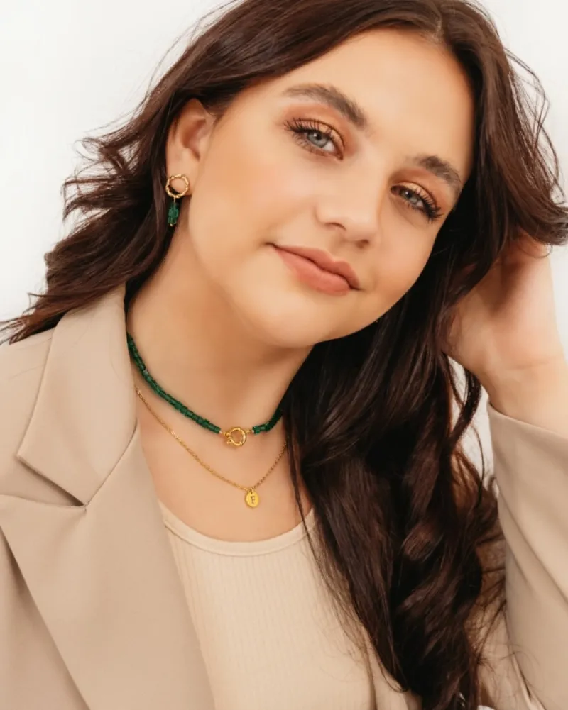 Finaste Initial Coin Ketting Goud Kleurig Best