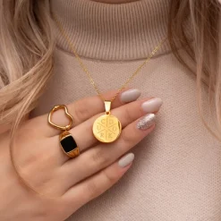 Finaste Initial ketting 6 letters goudkleurig Clearance