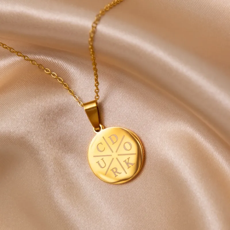 Finaste Initial ketting 6 letters goudkleurig Clearance