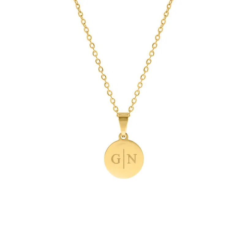 Finaste Initial necklace 2 letters goudkleurig Hot