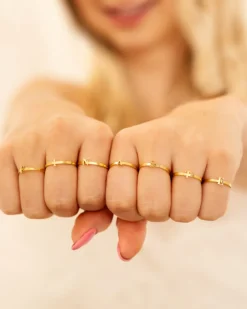 Finaste Initial ring mini goldplated Clearance