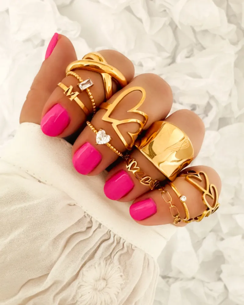 Finaste Initial ring mini goldplated Clearance