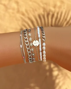 Finaste 2 initialen armband klein muntje Outlet