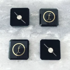Finaste 2 initialen armband klein muntje Outlet
