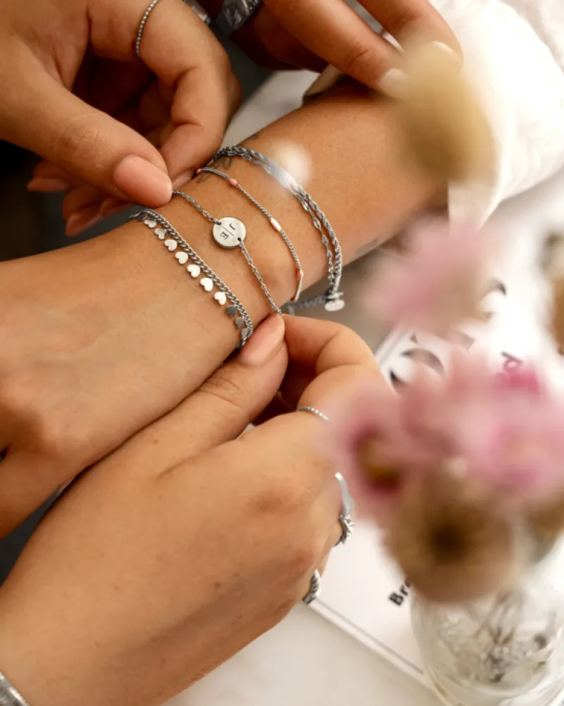Finaste 2 initialen armband klein muntje Outlet