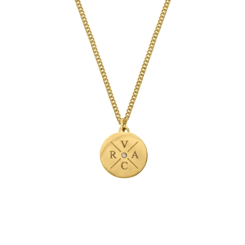 Finaste Ketting 4 initials exclusive goudkleurig Best