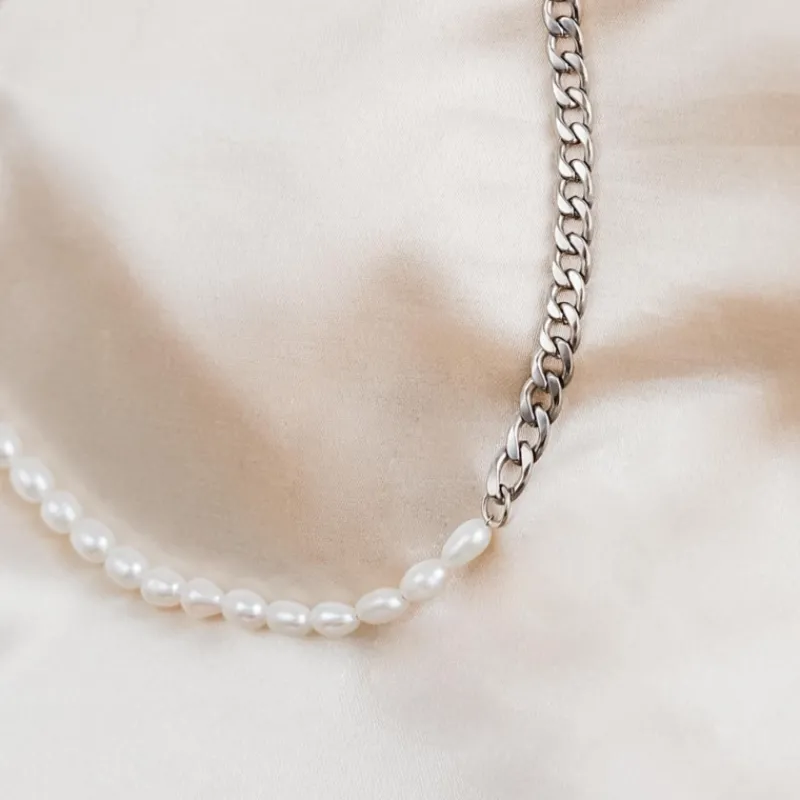 Finaste Ketting Chain & Pearl Outlet