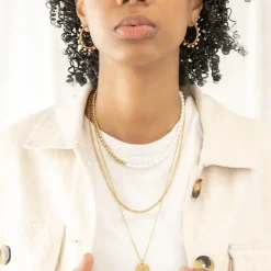 Finaste Ketting Chain & Pearl goud kleurig Best