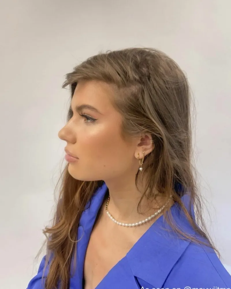 Finaste Ketting Chain & Pearl goud kleurig Best