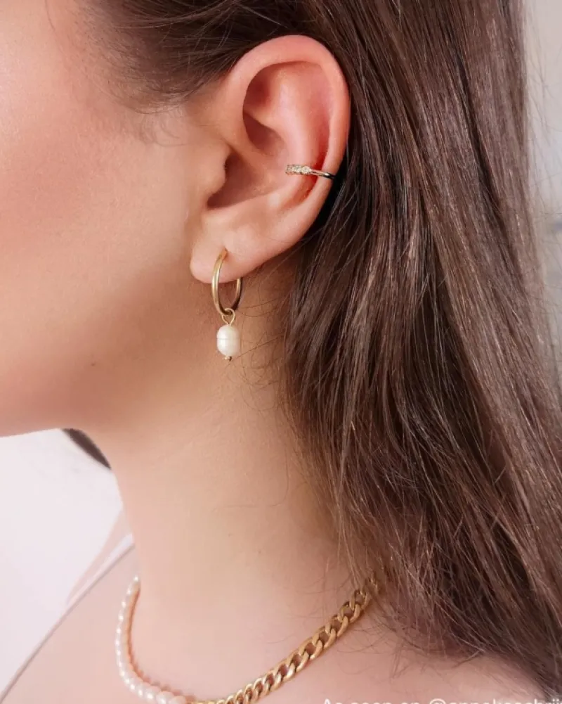 Finaste Ketting Chain & Pearl goud kleurig Best