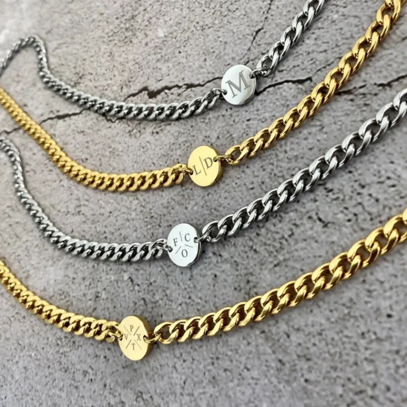 Finaste Ketting chunky 3 initials Outlet
