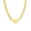 Finaste Ketting chunky 2 initials kleur goud Sale