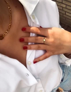 Finaste Ketting chunky 2 initials kleur goud Sale