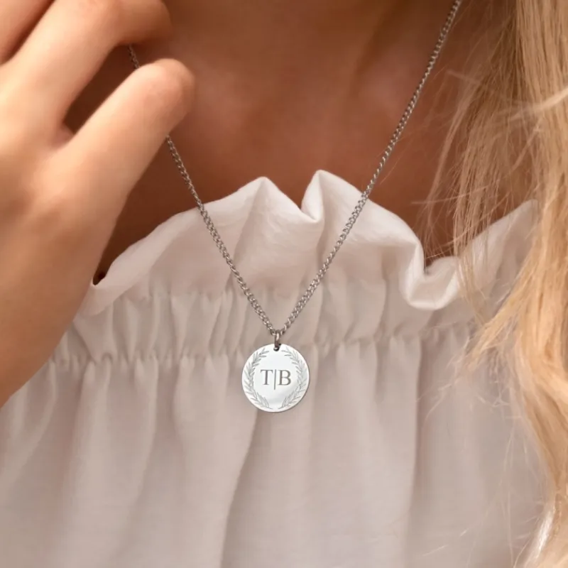 Finaste Ketting graveerbare munt Best