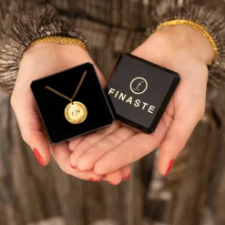 Finaste Ketting graveerbare munt goud kleurig New