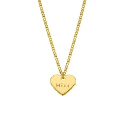 Finaste Ketting hartje met naam kleur goud Fashion