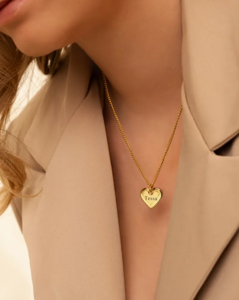 Finaste Ketting hartje met naam kleur goud Fashion
