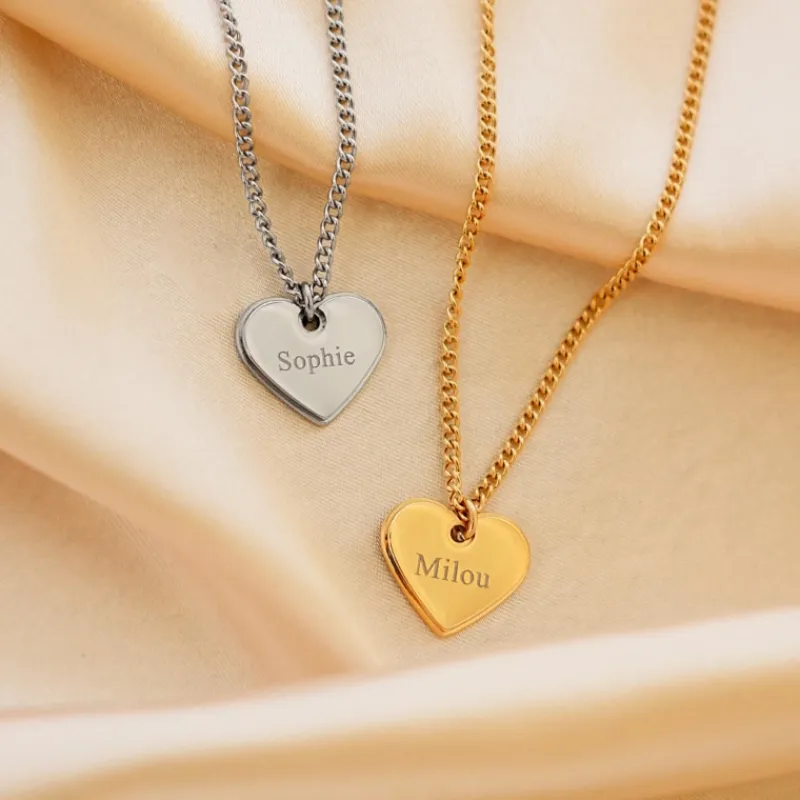 Finaste Ketting hartje met naam kleur goud Fashion