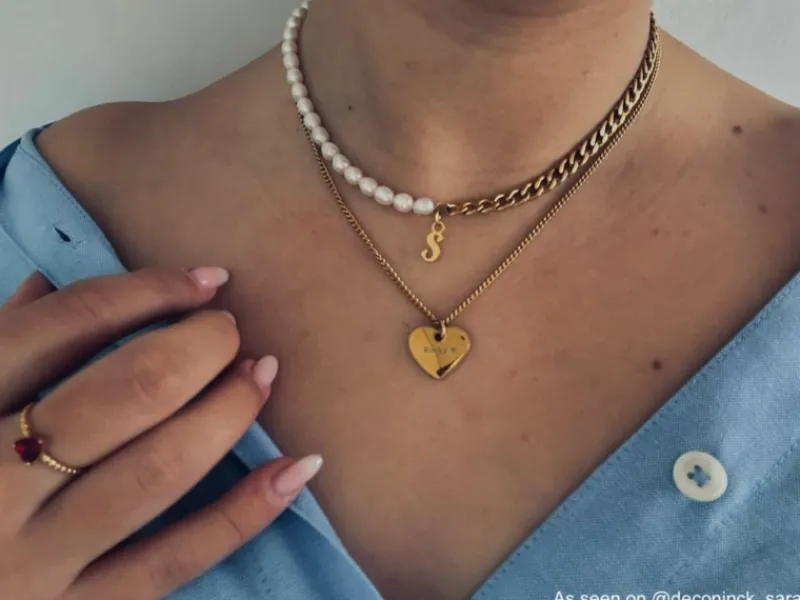 Finaste Ketting hartje met naam kleur goud Fashion